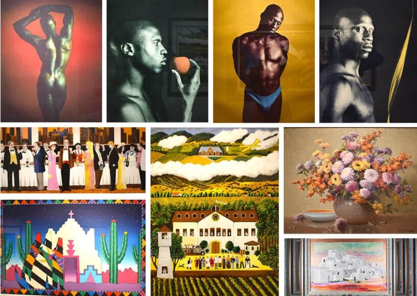 Elegant silhouette of a woman with arms raised, set against a bold red backdrop.