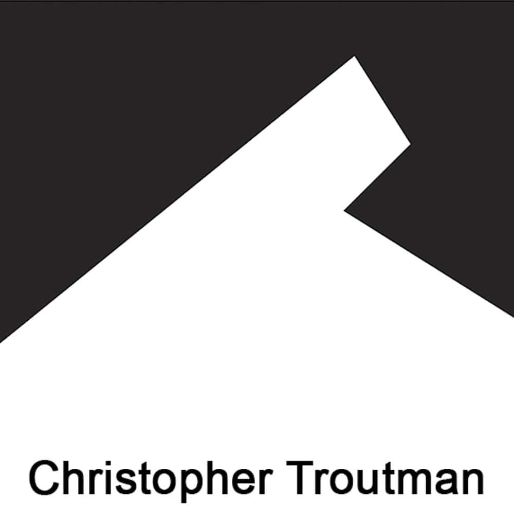 Abstract black and white geometric artwork by Christopher Troutman.