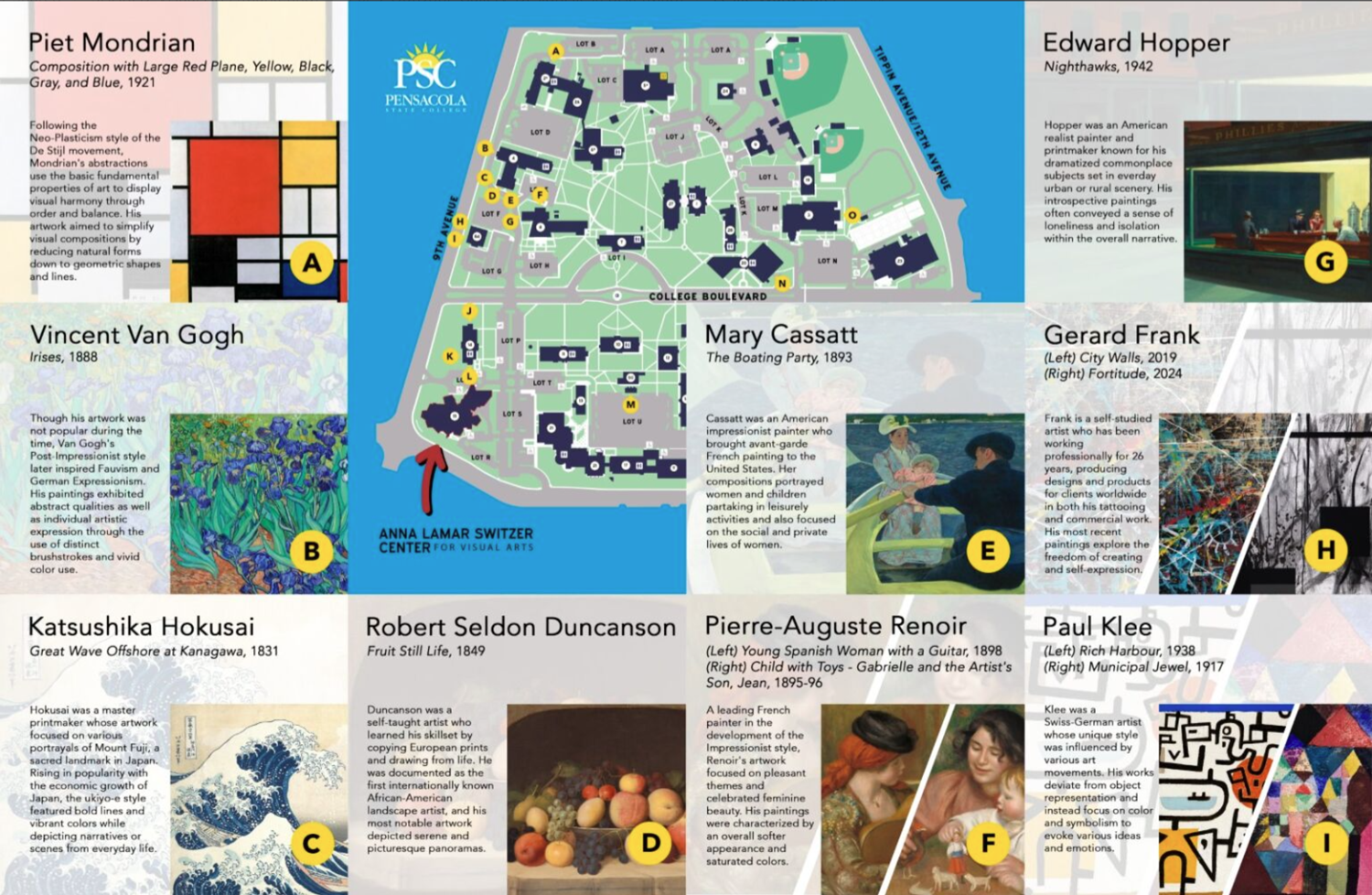 Artworks from the Anna Lamar Switzer Center for Visual Arts' permanent collection.