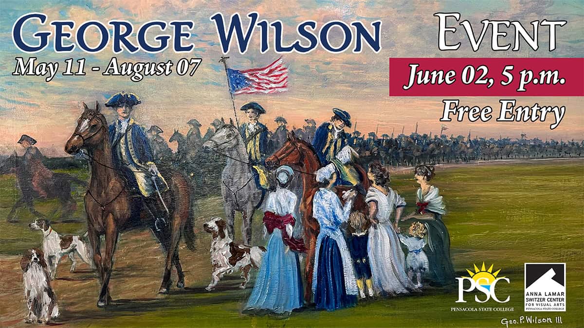 Decorative image of artist George Wilson art exhibition.
